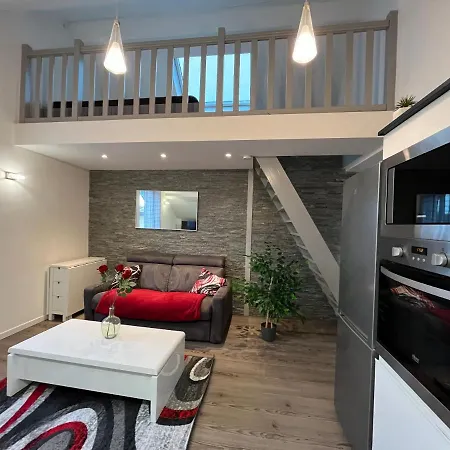 Le Red Loft A 5min Du Centre-ville Avec Parking Privatif Gratuit Appartement